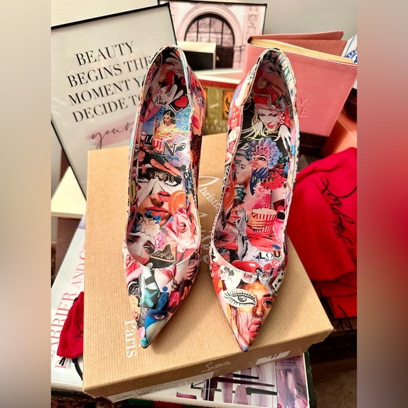 Christian Louboutin Hot Chick 100 Multi Patent 3210828 J646 W53 37.5 - Picture 6 of 8